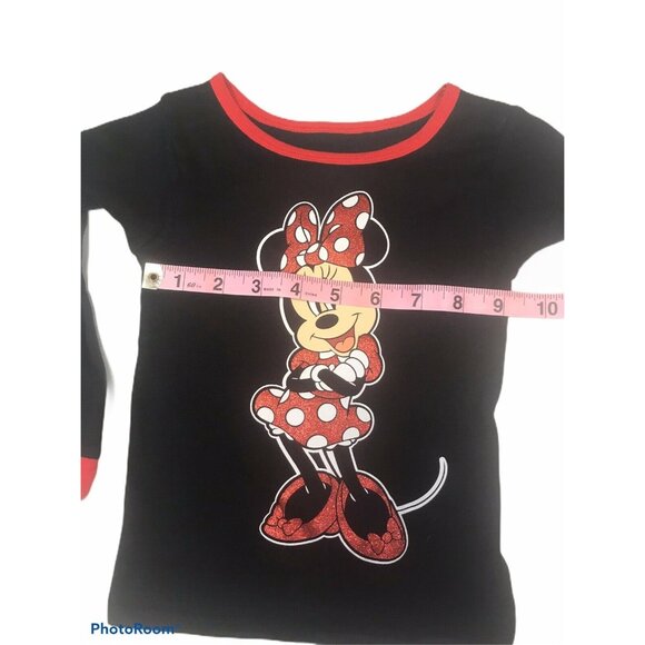 Disney Junior Toddler Size 2T PJ Top 1 Piece No Bottom Minnie Black Red New - Picture 8 of 12